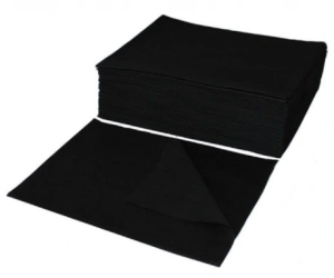 Ręcznik fryzjerski włóknina perforowana płaty Maxi 50x70cm a' 50 szt.  CZARNY