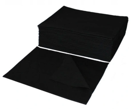 Ręcznik fryzjerski czarny z włókniny perforowanej maxi 50x70cm zakup od ręki bez zamawiania obiór Poznań wysyłka www cleani co.png