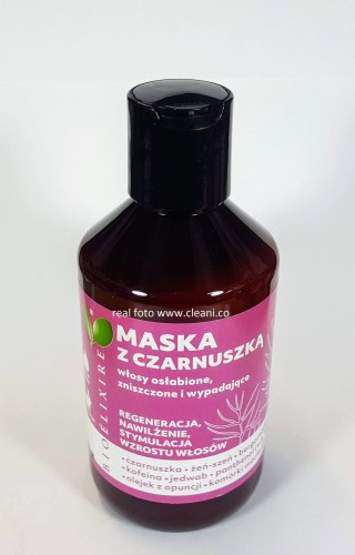 Bioelixire naturalnie CZARNUSZKA maska regenerująca żeń szeń bergamotka opuncją do włosów wypadających 300ml odbiór Poznań błyskawiczna wysyłka www cleani co.jpg