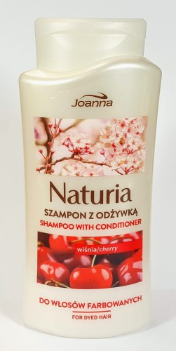 Joanna naturia szampon z odżywką do włosów farbowanych wiśniowy 500ml zakup i odbiór osobisty Poznań wysyłka www cleani co.jpg