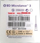 BD Microlance 3 igła iniekcyjna ø 1,1  x 40 mm (kremowy) op.100szt.