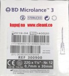 BD Microlance 3 igła iniekcyjna ø 0,7  x 30 mm (czarny) op.100szt. 